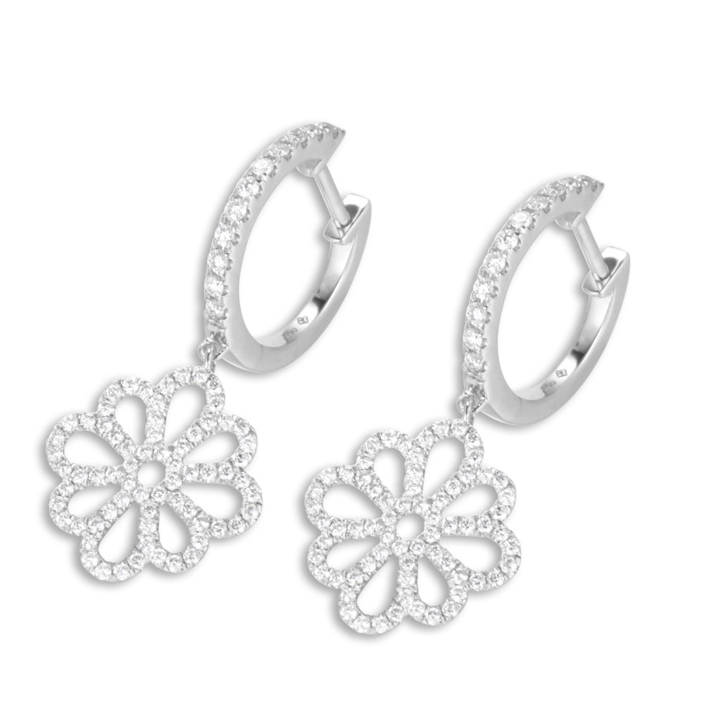 Boucles d'oreilles "Fiorella" - Diamants 0,50ct - Or 18K