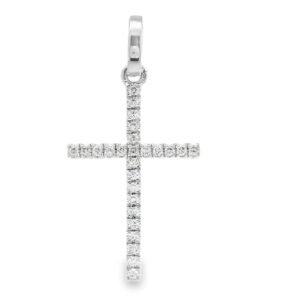 Pendentif Croix "Ma foi N°1" - Diamants 0,10ct - Or 18K