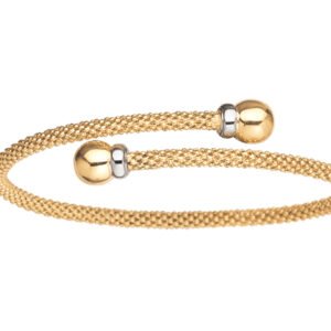 Bracelet Jonc Tylia, Or Jaune et Or Gris 18K