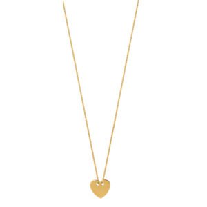 Collier Coeur, 40-42 cm, Or Jaune / Blanc 18k